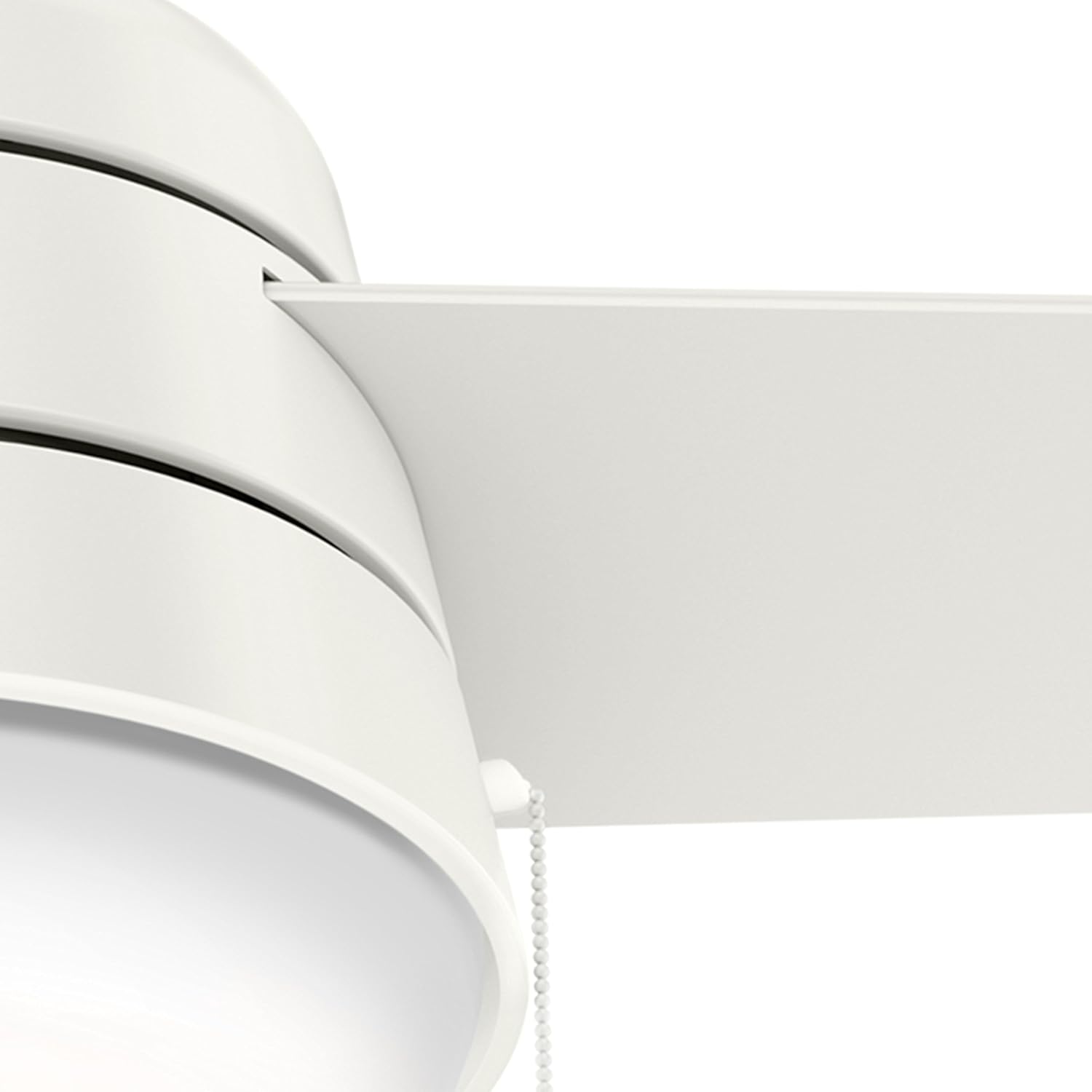 Hunter Fan 36 Inch Fresh White Indoor Ceiling Fan with Light and Pull Chain for Bedroom, Kitchen, Living Room (Renewed)