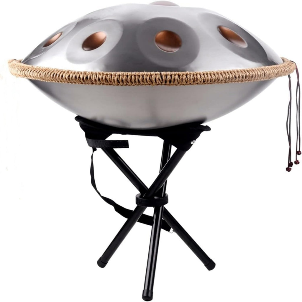 440HZ Steel Drum in 22Inch D Minor 12 Notes Hand Pan Drum Percussion Musical instrument with Soft Hand Pan Bag (12 Notes Gold-Eye Handpan)