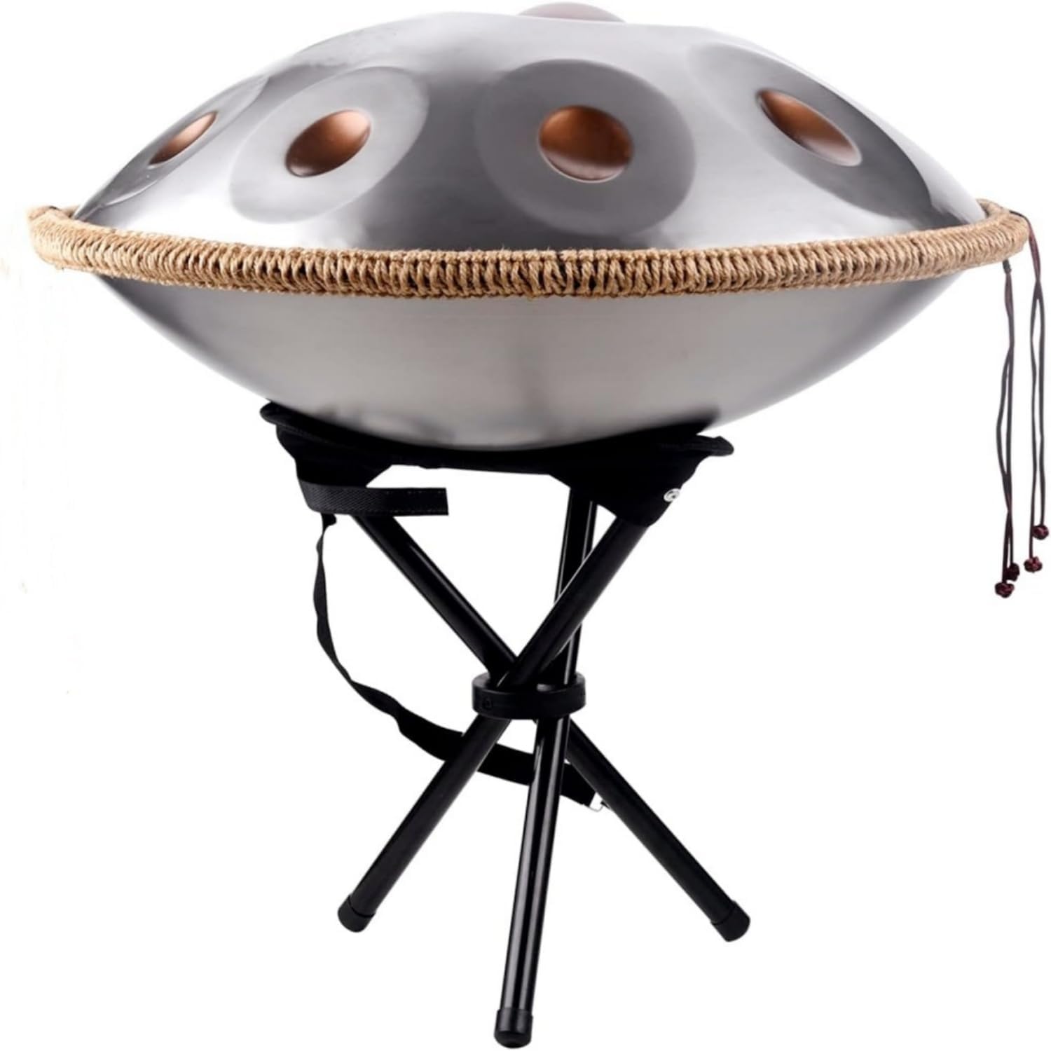 440HZ Steel Drum in 22Inch D Minor 12 Notes Hand Pan Drum Percussion Musical instrument with Soft Hand Pan Bag (12 Notes Gold-Eye Handpan)