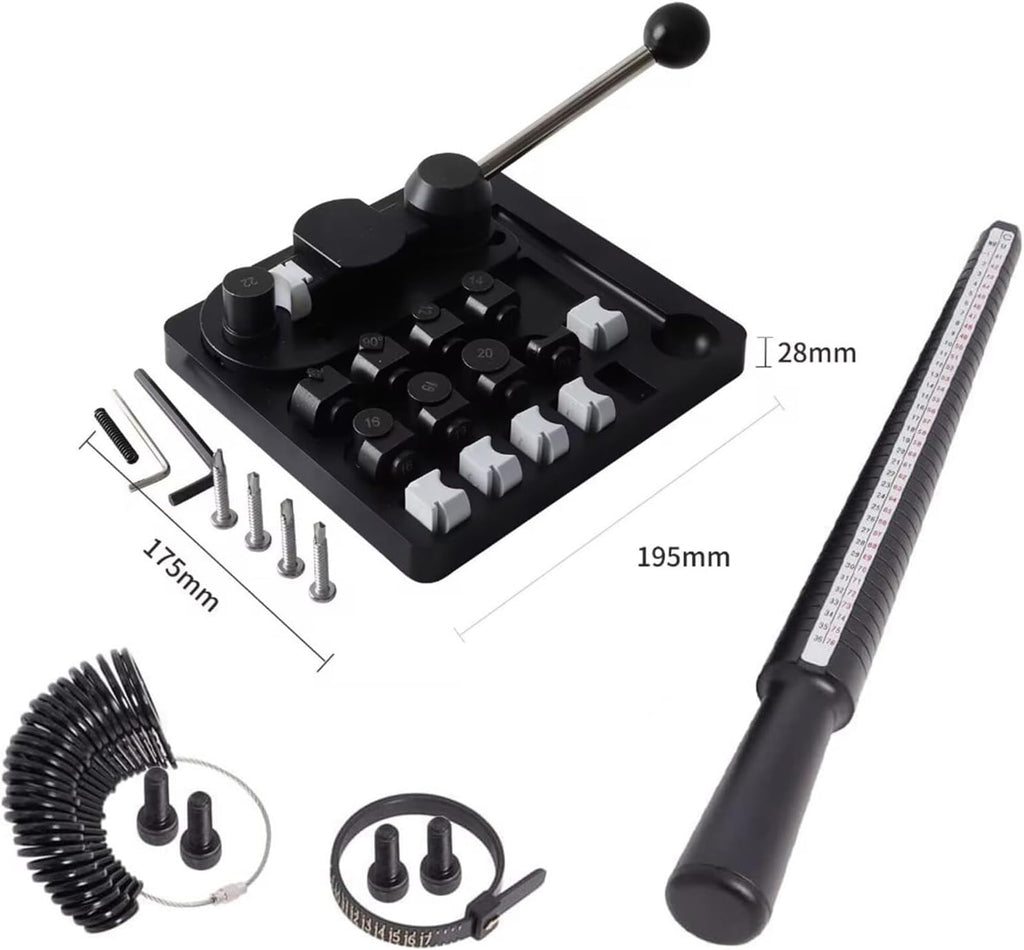 Ring Bender Tool for Jewelry Making - 6 Size Rings Maker Machine, Sizer Measuring Tool for Spoon Rings