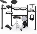 AODSK Electric Drum Set with Quiet Mesh Pads,Electronic Drum for Beginner,USB MIDI,Throne,Headphones,Sticks, Included 40 Kits and 450 Sounds