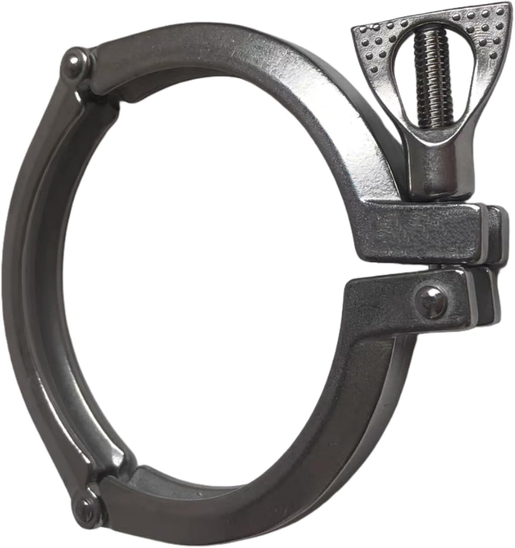 10' three pieces Clamps, 304 Stainless Steel ISO Three Segment Heavy Duty Tri-Clamp sanitary tri clamps, fit ferrules SS Pipe clamps (10')