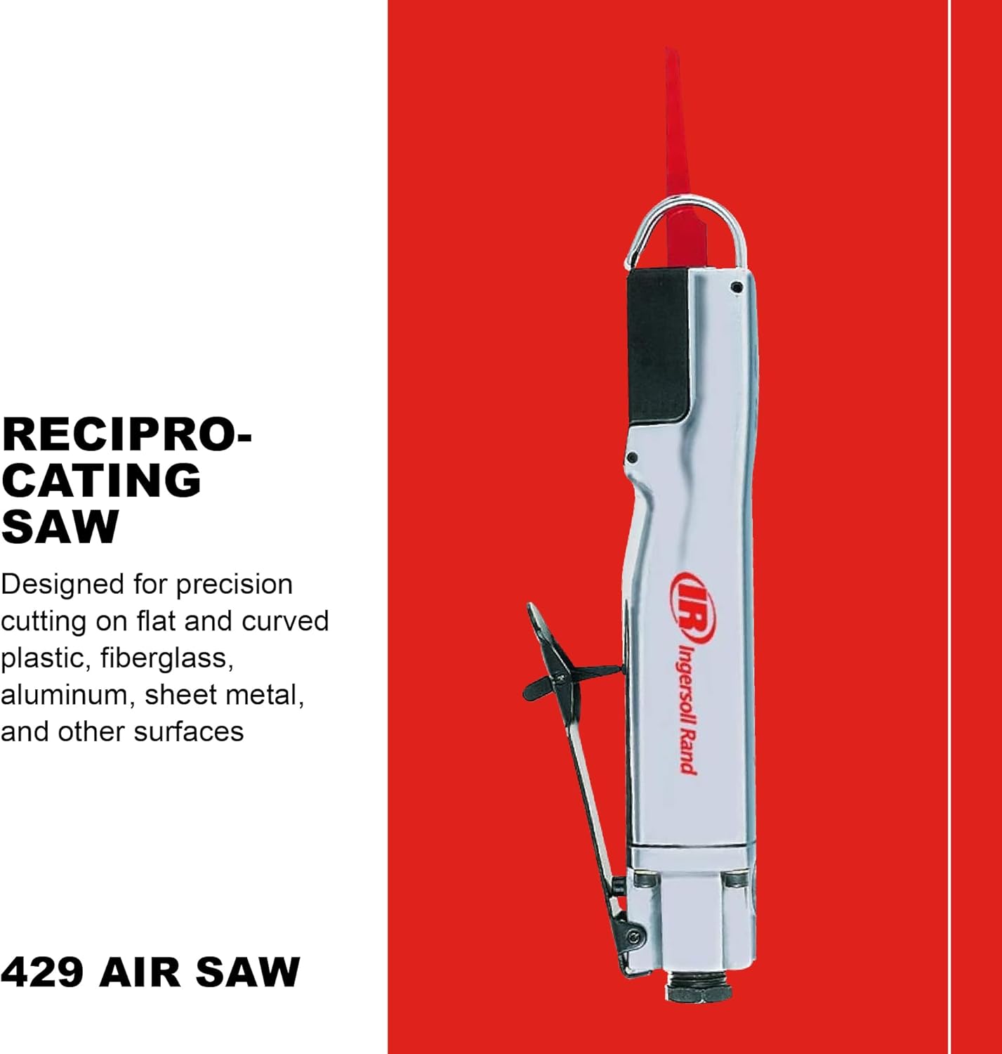 Ingersoll Rand 429 Reciprocating Air Saw, 3/8' Stroke Length, 10,000 Strokes per Minute, 1.3 lbs