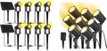 ZYAN Solar Spotlights, Black Cord (8 Pack, Warm White) Plug in Spotlights, 8 Pack, Warm White