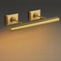 Picture Light, 24in Hardwired Picture Lights for Wall, Dimmable Wall Sconces Poster Light, Brass 4 Lighting for Paintings Frames Art Display Gallery Bedroom Living Room No Bulbs