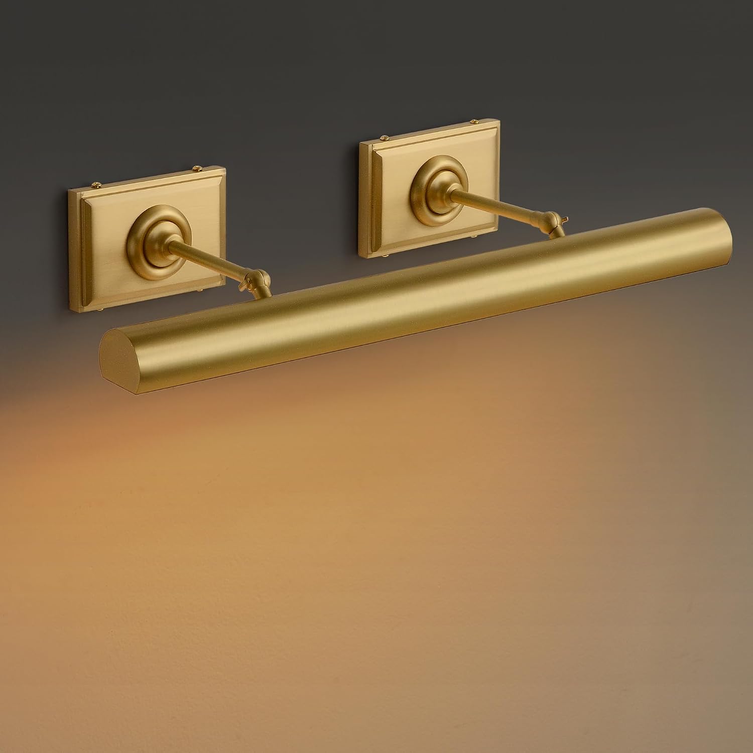 Picture Light, 24in Hardwired Picture Lights for Wall, Dimmable Wall Sconces Poster Light, Brass 4 Lighting for Paintings Frames Art Display Gallery Bedroom Living Room No Bulbs