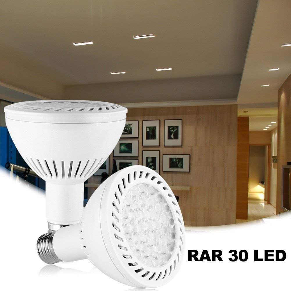 ele ELEOPTION PAR30 Spotlight Light LED Bulbs Long Neck E26 E27 Base 35W 3500LM 25°Beam Angle Daylight White LED Flood Light Bulbs 350W Halogen Equivalent for Living Room (Pack of 4)