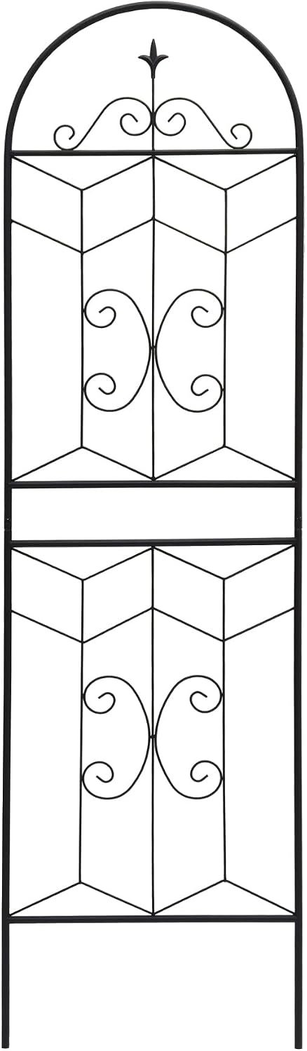 71-Inch Tall Rust-Resistant Metal Plant Support Trellis Panel Set for Outdoor Climbing Vegetables Flowers Vine Gardens