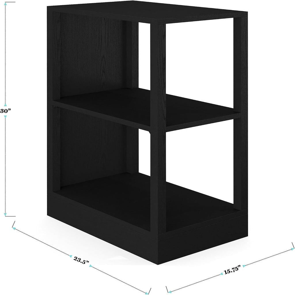 Martha Stewart Kayden Home Office Modular 2-Tier Bookshelf with Open Storage and 2 Shelves in Light Natural