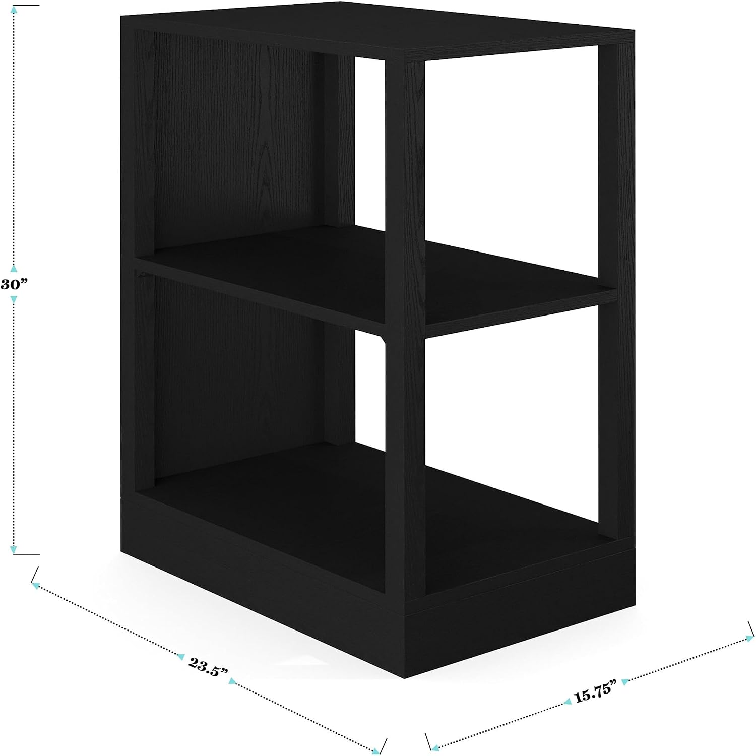 Martha Stewart Kayden Home Office Modular 2-Tier Bookshelf with Open Storage and 2 Shelves in Light Natural