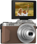ORDRO Digital Camera, 4K Compact Camera, 6X Optical Zoom, 8MP Sensor, 2.8' 180° Flip Screen, Built-in Flash, WiFi, Suitable for Kids Teens Beginners