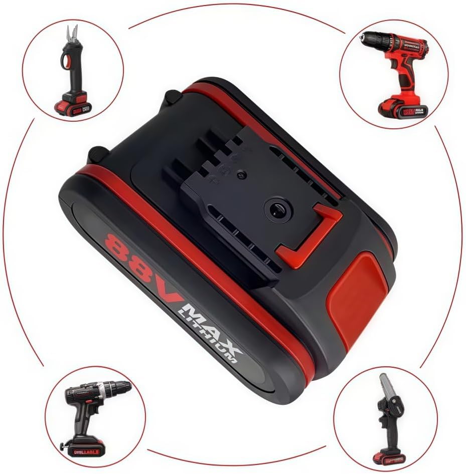 20V Replacement Battery Compatible with Worx WA3551 WA3553 & Generic 36VF 48VF 88VF Tools Mini Chainsaw Electric Wrench Reciprocating Saw Cordless Power Tool(2 Battery)