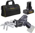 Durofix RJ1217-PG Reciprocating Saw Cordless 3000 Spm High Performance Motor Includes 4.0ah Battery Charger 6 Blades Canvas Bag Patented Clamping Jaw Toolless Blade Change For Mechanic Shop