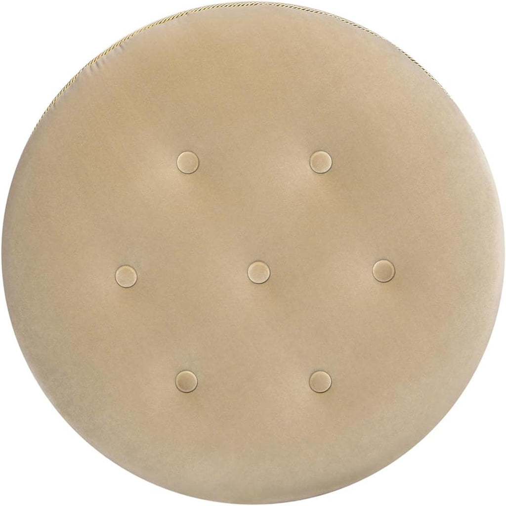 Jennifer Taylor Home Yolanda 24' Round Upholstered Accent Ottoman