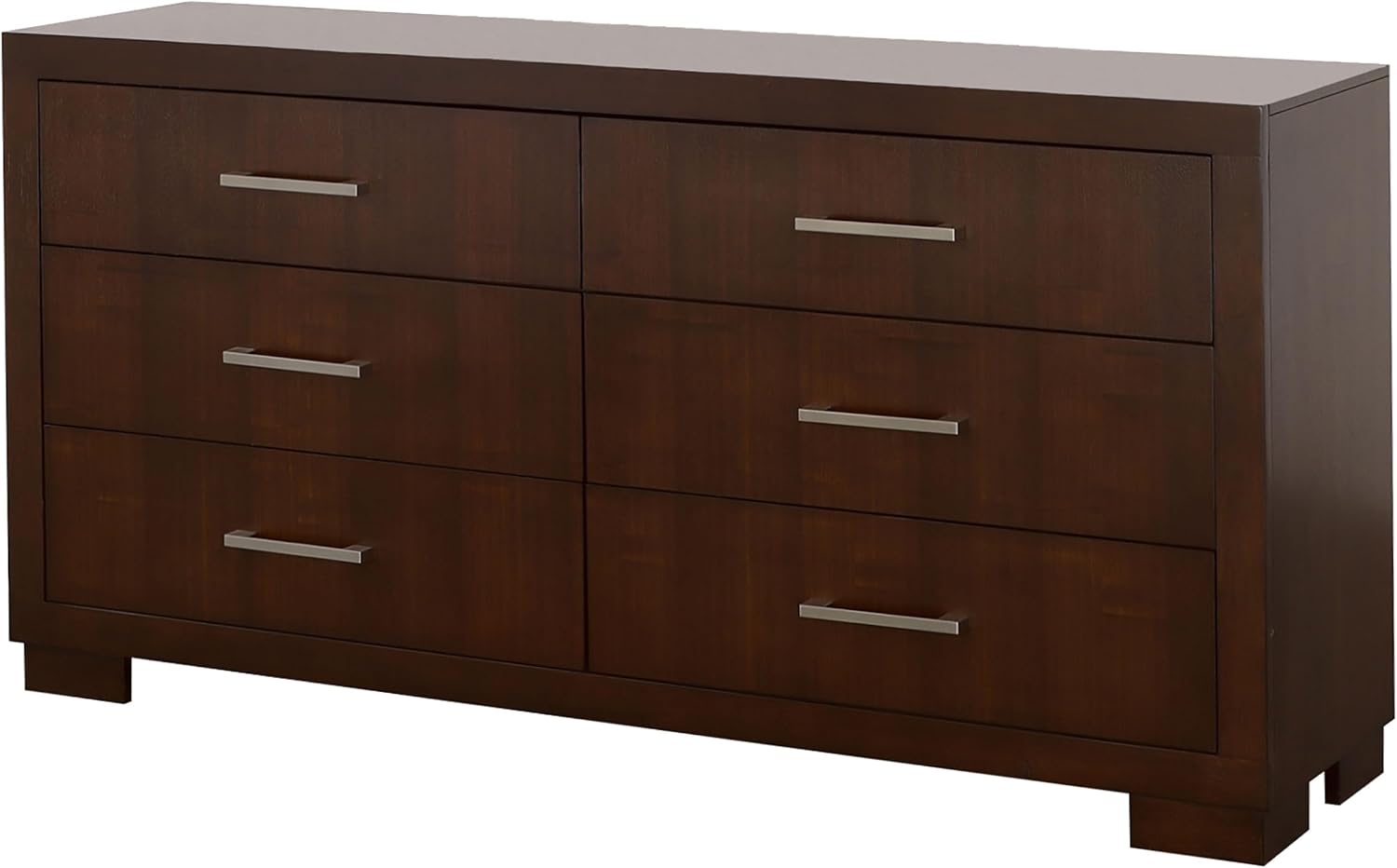Coaster Home Furnishings Jessica Contemporary 64-inch 6-Drawer Bedroom Dresser Clothing Storage Cabinet Wide Chest of Drawers Organizer Unit Cappuccino 200713