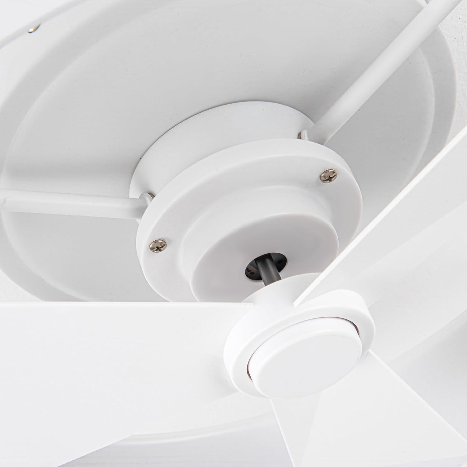 Parrot Uncle Low Profile Ceiling Fans with Lights and Remote, 20 Inch Bladeless Ceiling Fan for Bedroom Flush Mounted, Dimmable Light, Reversible DC Motor, Timer (White)