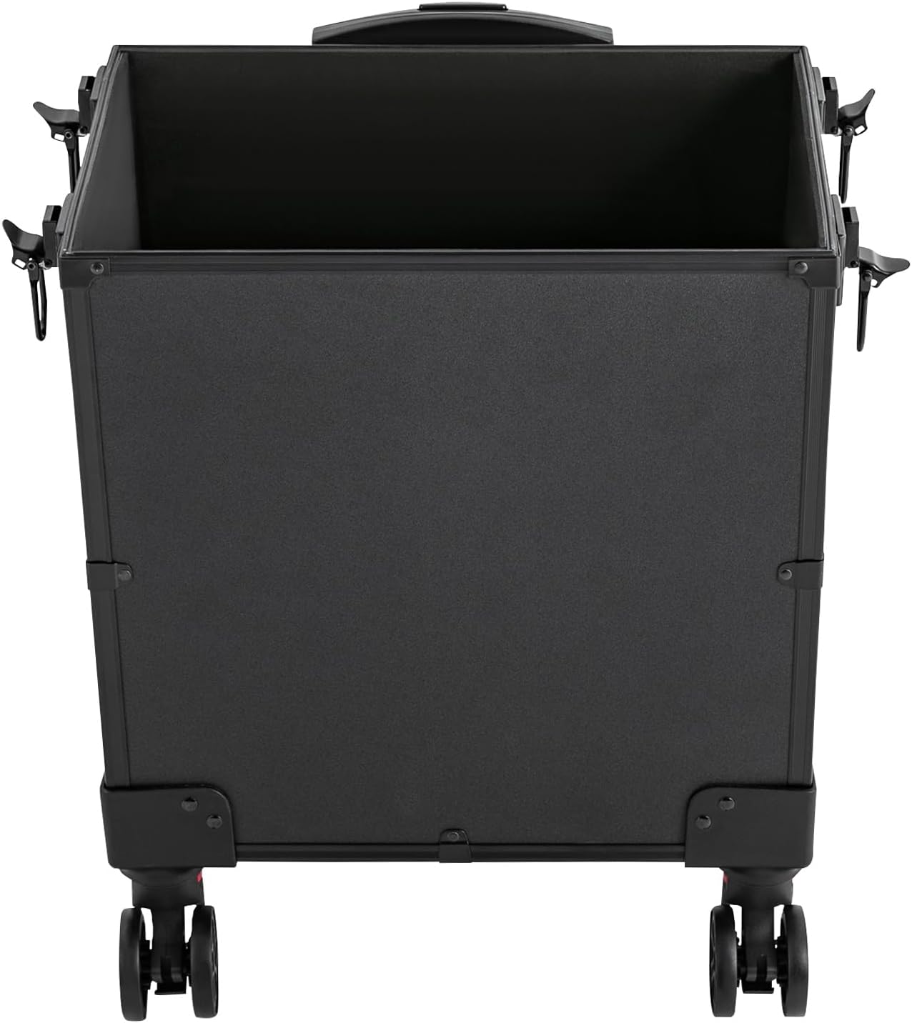 Makeup Train Case, Portable Rolling Trolley Case Makeup Organizer With Lock & Mirror, 5 Tier Large Capacity Makeup Case Organizer With Storage Compartment & 4 LED lights For Make-Up Artists
