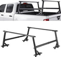VEVOR Truck Ladder Rack, 21-31.5 in Height, Adjustable Non-Drilling Aluminum Cargo Rack with Sidebar, 800 lbs Static Capacity, Ideal for Canoes, Surfboards, Ladders, Lumber, Tents, and Large Cargo