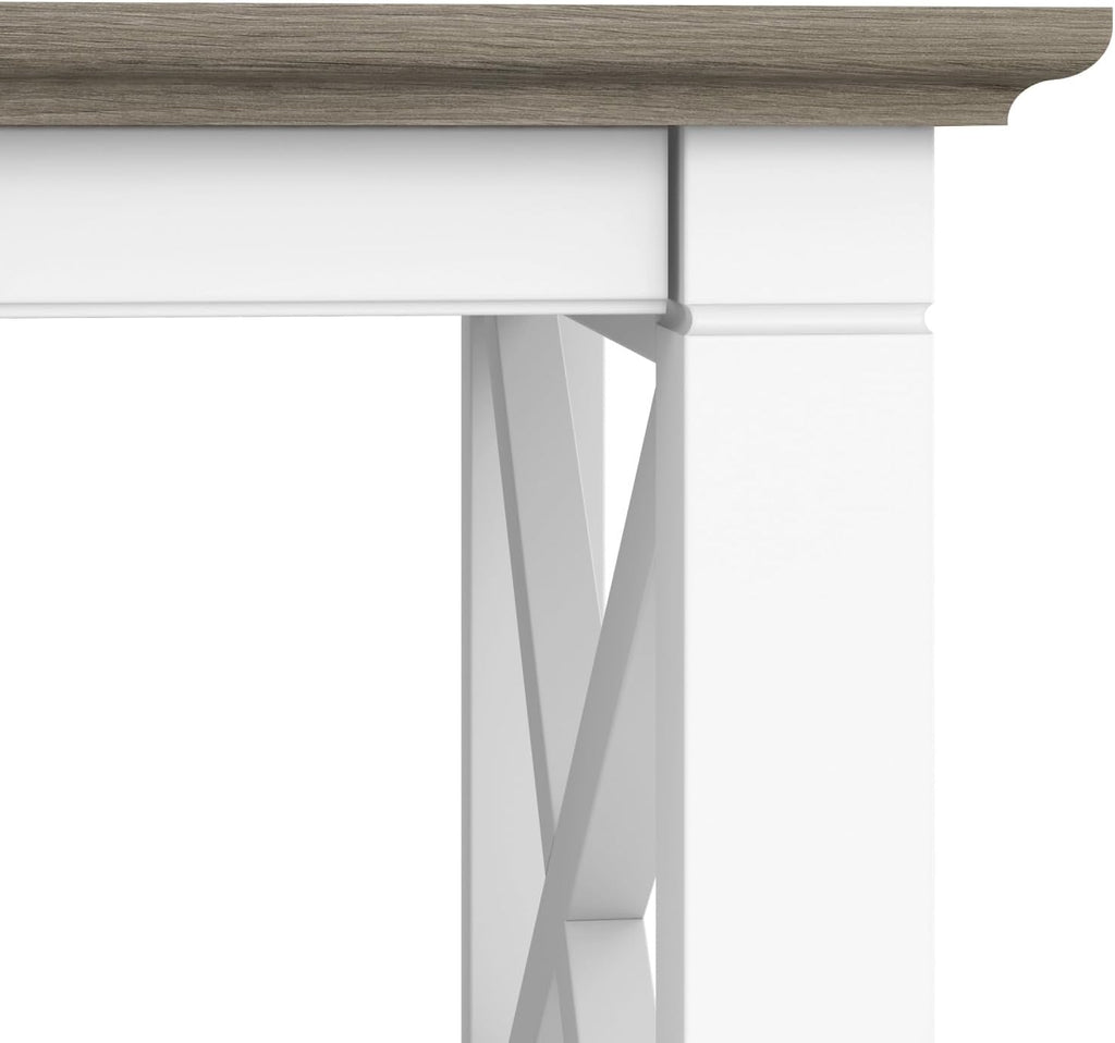 Bush Home Key West Coffee Table with Storage in Pure White and Shiplap Gray