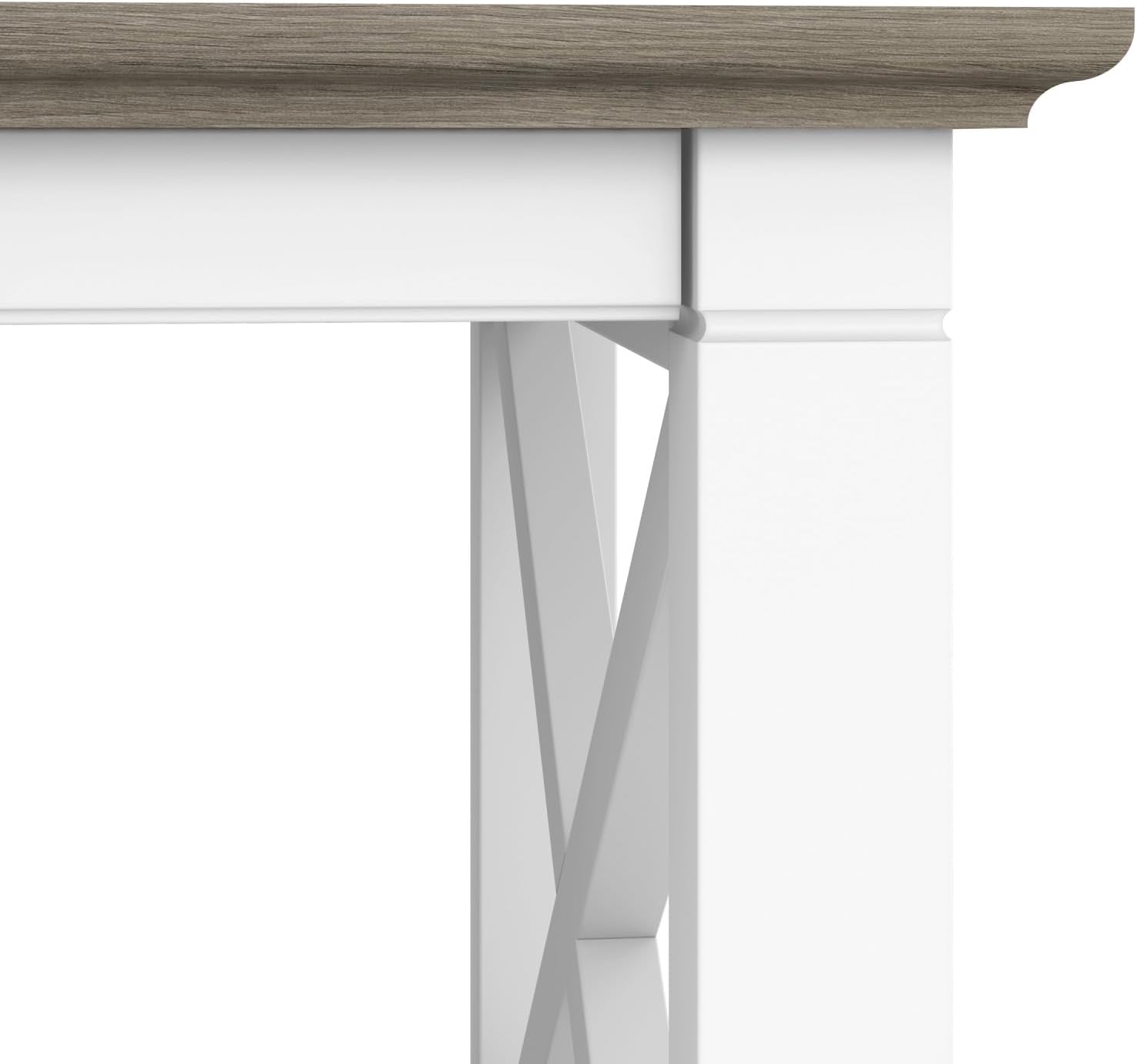 Bush Home Key West Coffee Table with Storage in Pure White and Shiplap Gray