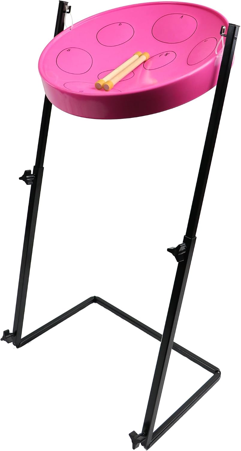 Jumbie Jam Steel Drum Ready-To-Play-Kit Pink Finish with Metal Z-Floor Stand