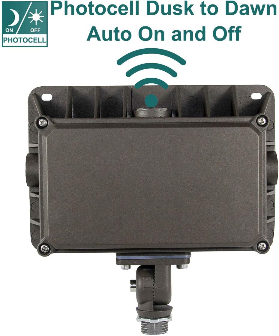 kadision LED Flood Light Outdoor with Dusk to Dawn Photocell, 50W 6500LM IP65 Waterproof Adjustable Knuckle Mount LED Flood Lights 5000K 100-277V ETL Listed (Pack of 3)