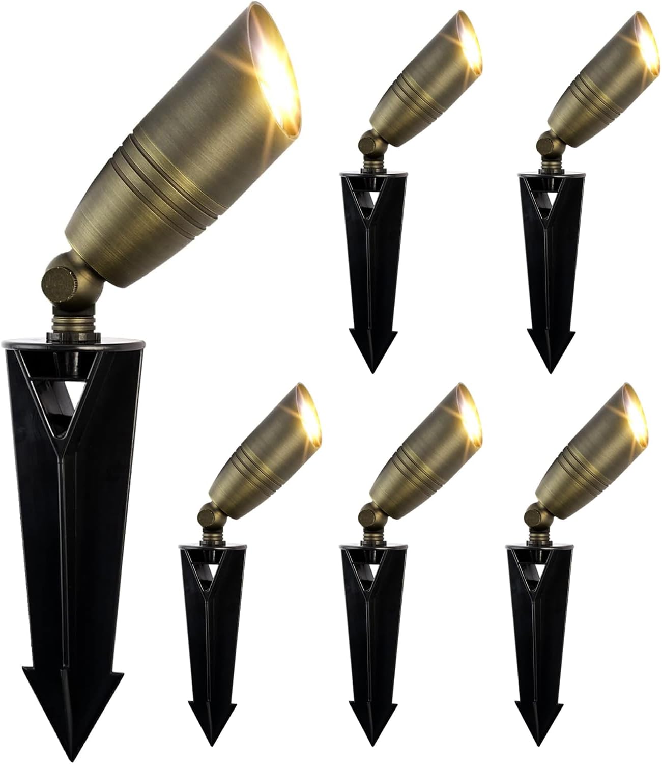 Solid Brass Landscape Spotlight Heavy Duty Bronze LED Spot Lights Waterproof Outdoor Uplighting 12V Low Voltage (6)