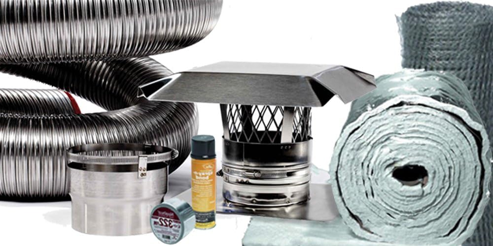 Fireside Chimney Supply Smooth Wall Basic FireSafe Flexible Chimney Liner Insert Kit with Insulation | Fireplace Insert | Stainless Steel Chimney Liner Kit | Made in USA | Heavy-Duty 6 Inch x 20 Feet
