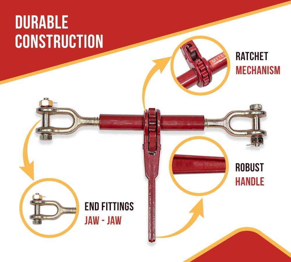 Mytee Products (4 Pack) Ratchet Speciality Binder, Jaw-Jaw 10' Barrel, 13,000 lbs WLL
