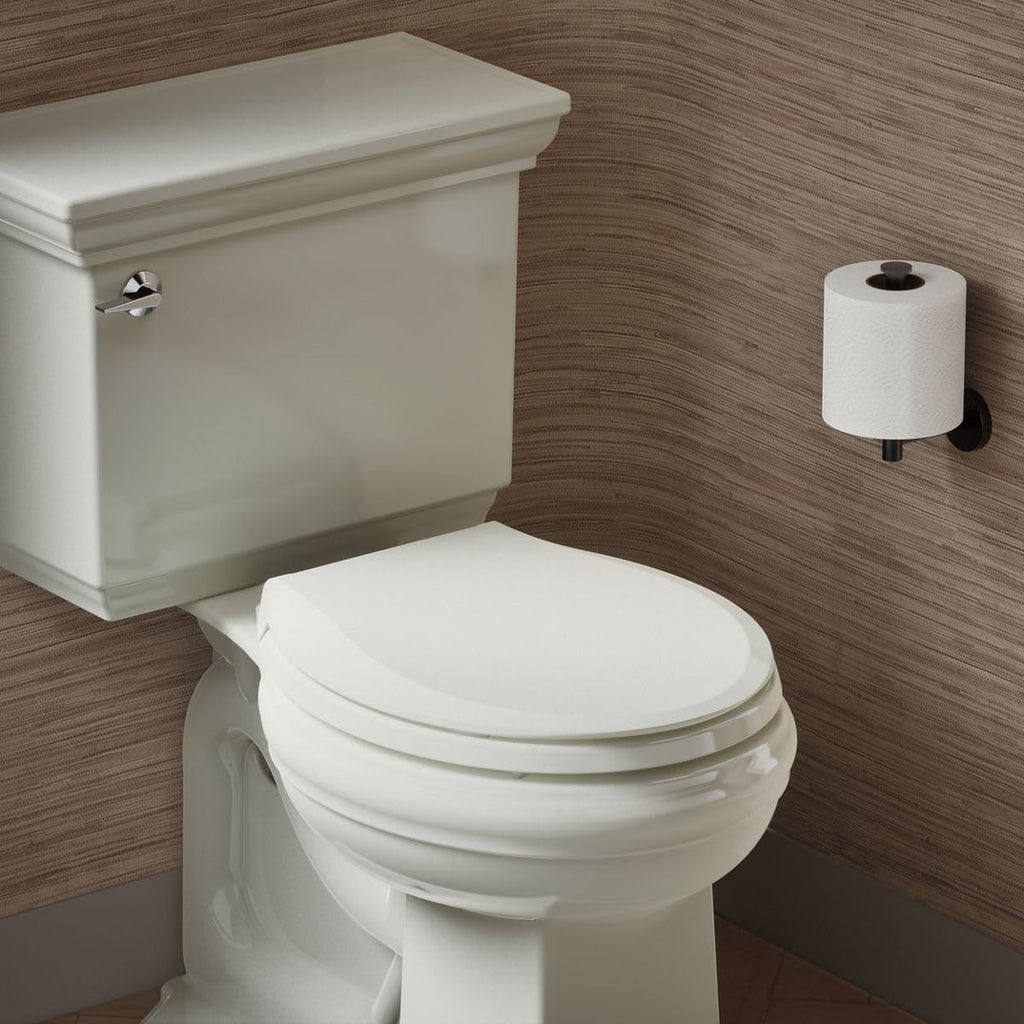 KOHLER 4639-RL-NY Cachet ReadyLatch Round Toilet Seat Soft Close, Dune (Pack of 2)