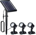LED Solar Pond Landscape Lamp Outdoor Swimming Pool Underwater Spotlight Lights IP68 Waterproof for Garden Lawn Fountains Decor(3Lamp-Colorful)