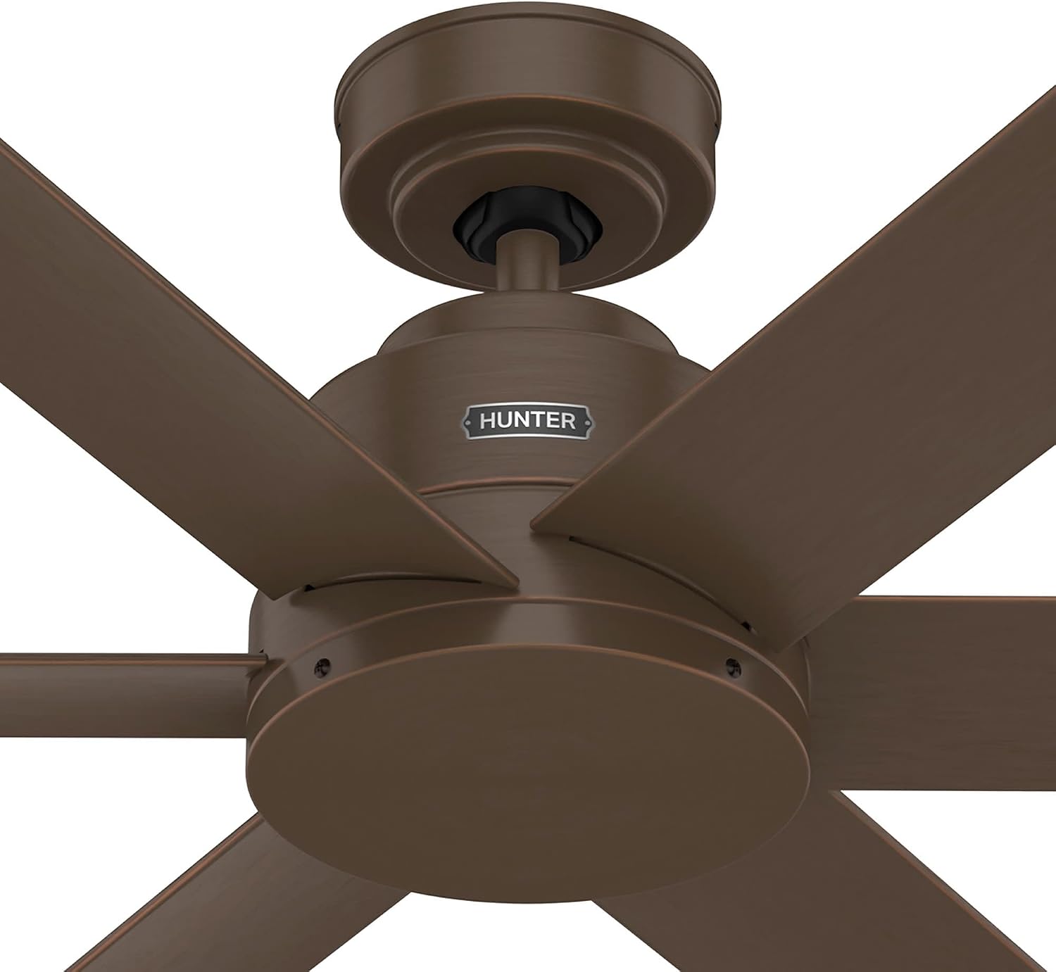 Hunter 44' Kennicott Indoor/Outdoor Ceiling Fan, Wall Control, Matte Bronze | SureSpeed high velocity airflow and no-light design suit covered patios, porches, offices, or small rooms with easy setup.