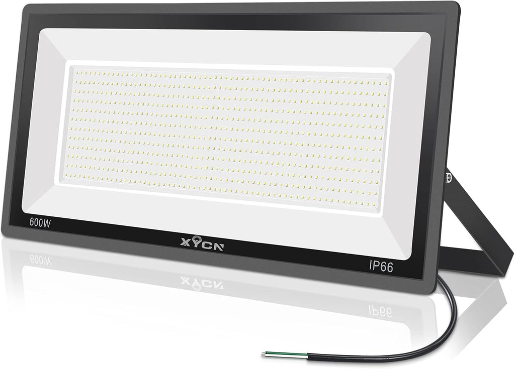XYCN 600W LED Stadium Flood Lights Outdoor(3050W Equivalent),67500LM Super Bright LED Arena Lights,100-277V IP66 Waterproof 5000K Daylight White Commercial Lighting for Sports Fields and Counts
