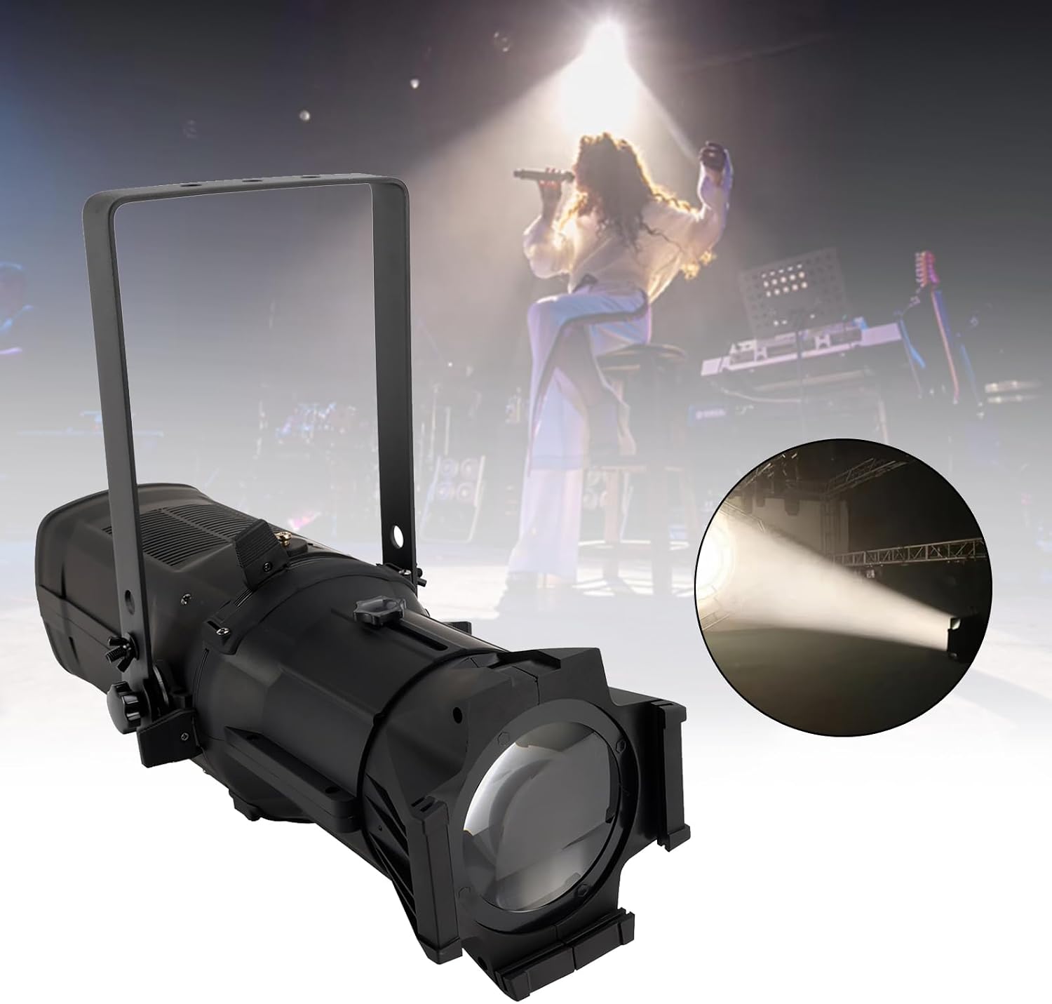 Topteng 250W Profile Spotlight 4In1 RGBW 17° Beam Angle LED COB Light For Event Lighting Disco Party DJ Moving Head Stage Lights for Church, Night Clubs, Entertainment Halls, Disco, Hotels, Shops