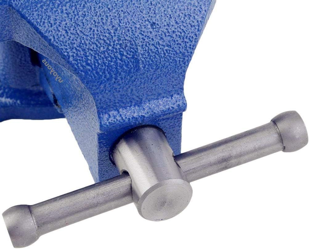 uyoyous 6-Inch Swivel Bench Vises,Heavy Duty Metal Milling Locking 360-Degree Swivel Work Bench Base 150mm Jaw Table Top Clamp Press Swivel Base