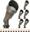 Lumina Lighting® 5W Landscape Lighting 12V Landscape Lights Low Voltage Landscape Spotlights Warm White Waterproof Outdoor Replaceable LED Bulb for Garden,Lawn,Porch,Patio and Yard (Bronze) (6-Pack)