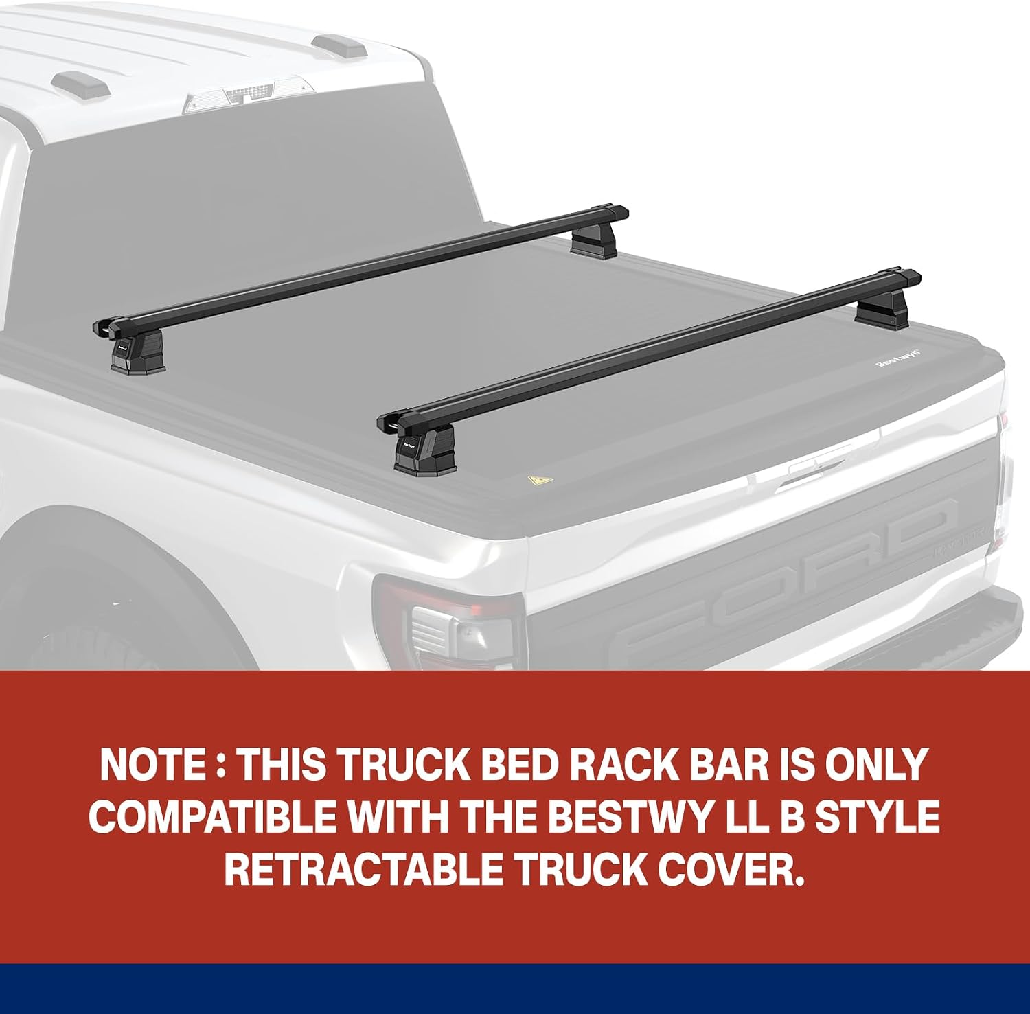 Bestwyll Bed Rack and Bed Bars (Only Fits B-Style Truck Bed Covers, Bed Bars)