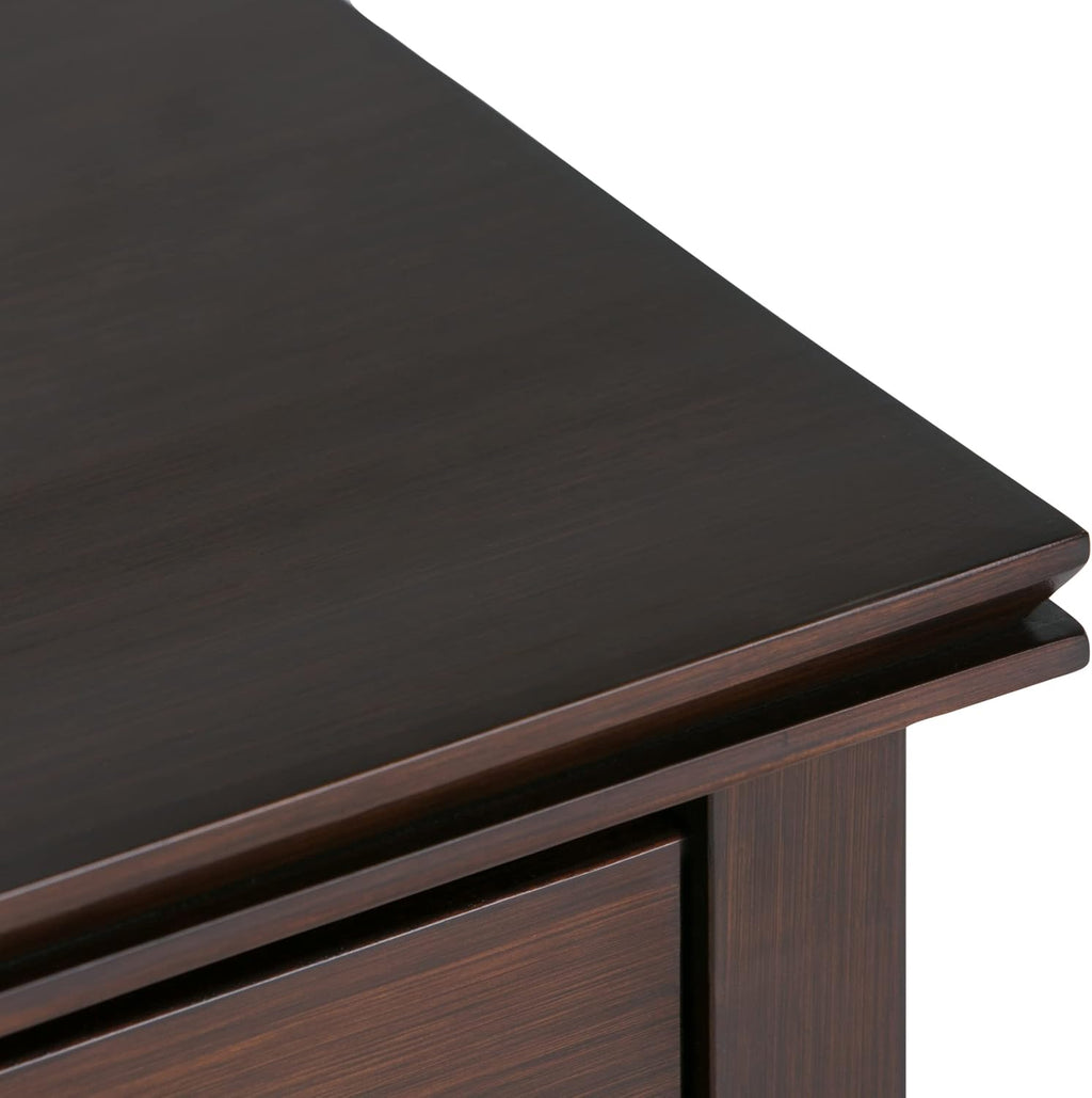 SIMPLIHOME Artisan Solid Wood 24 inch Wide Transitional-Style Bedside Nightstand Tables in Russet Brown for the Living Room and Bedroom (Set of 2)
