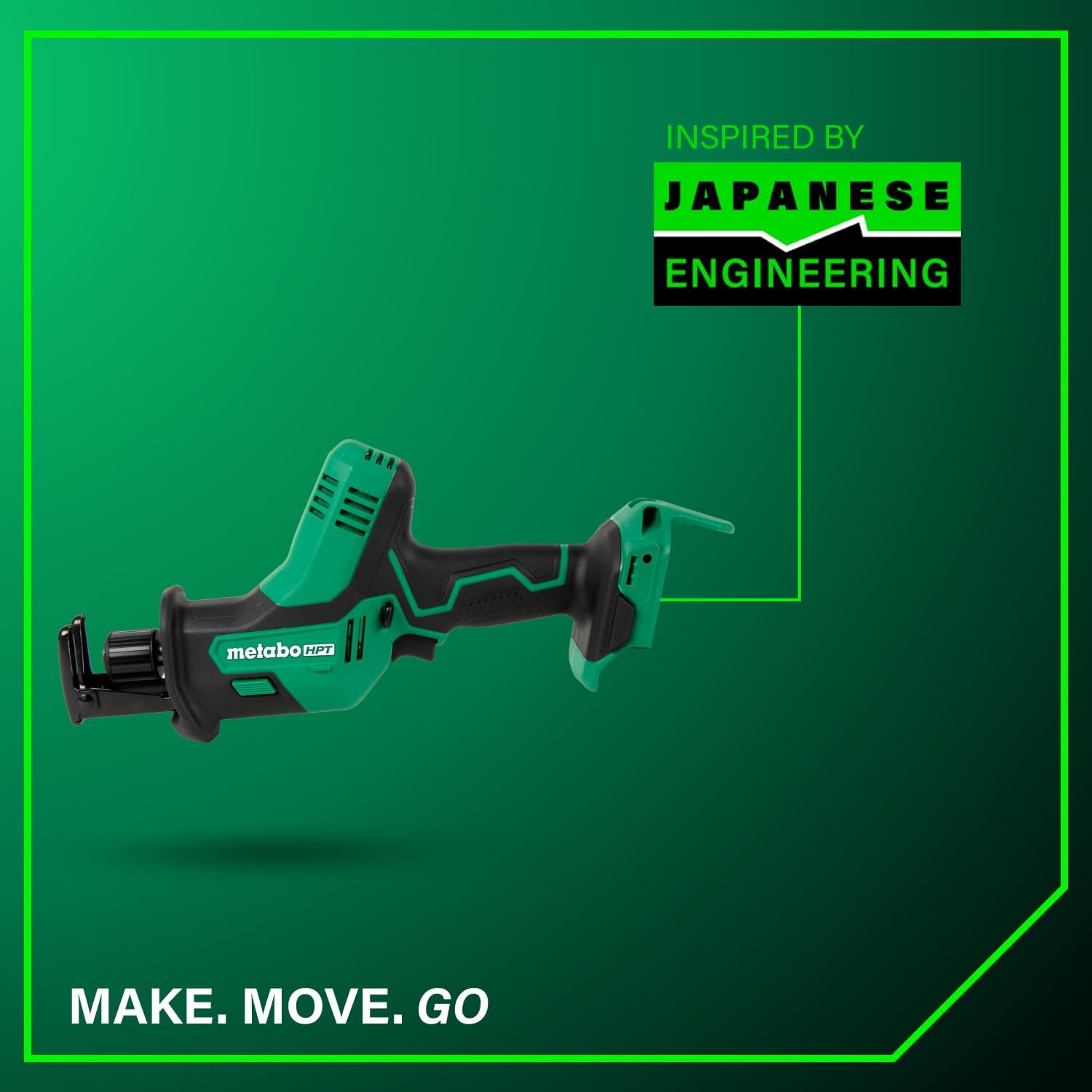 Metabo HPT 18V Cordless One-Handed Reciprocating Saw, Lightweight Design, Compact Saw Size, High-Speed 3,200 Strokes Per Minute, Versatile Blade Compatibility, LED Light, CR18DAQ4
