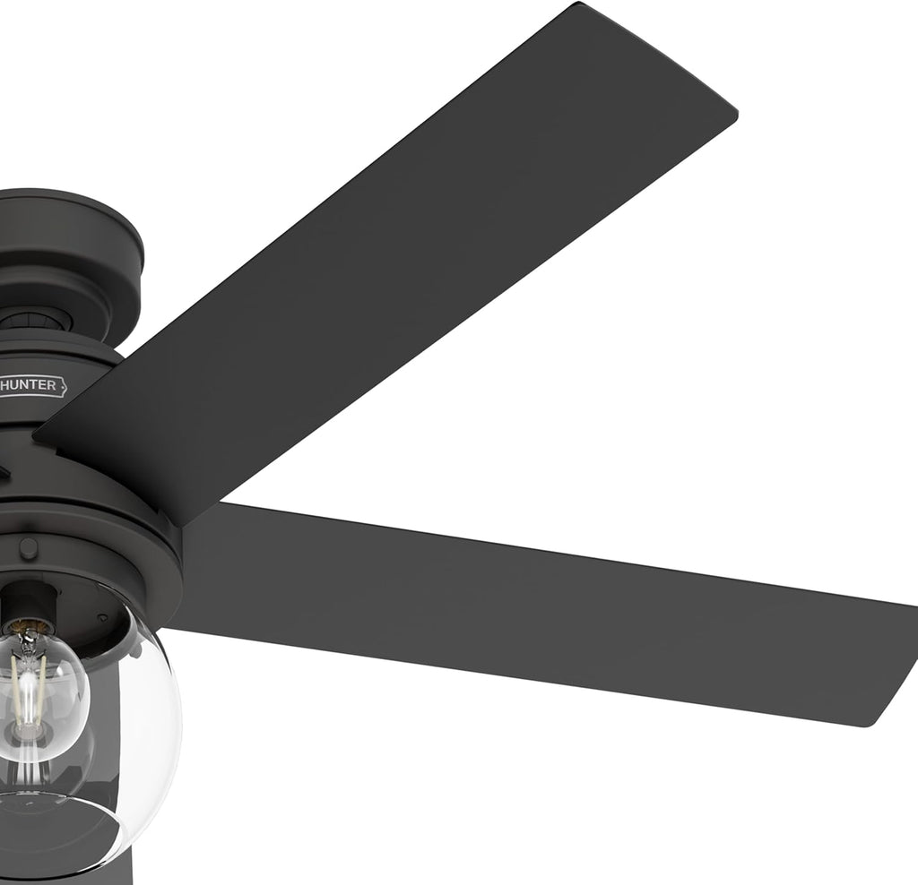 Hunter Xidane Ceiling Fan with LED Lights & Remote (Matte Black)