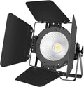 BETOPPER White Stage Par Lights w/Barndoor Professional 100W COB Spotlight Bright DJ Light Strobe Lighting for Church,Parties,Wedding,Therter,Live Events,Stage etc. (1)