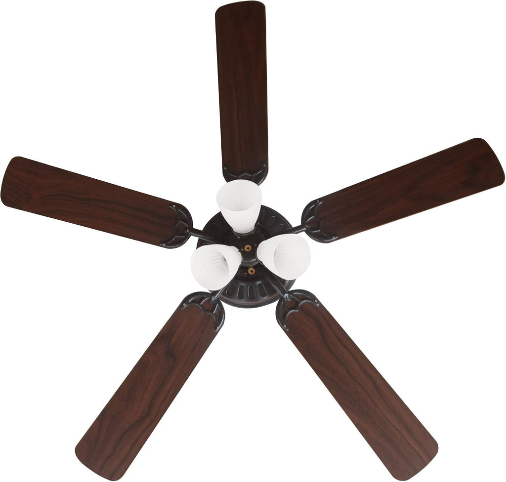 Design House 157388-ORB Millbridge 52-Inch Traditional 3-Speed, 5-Blade LED Indoor Hugger/Low Profile Ceiling Fan with LED Light Kit, Reversible Blades, Reverse Airflow, Oil Rubbed Bronze