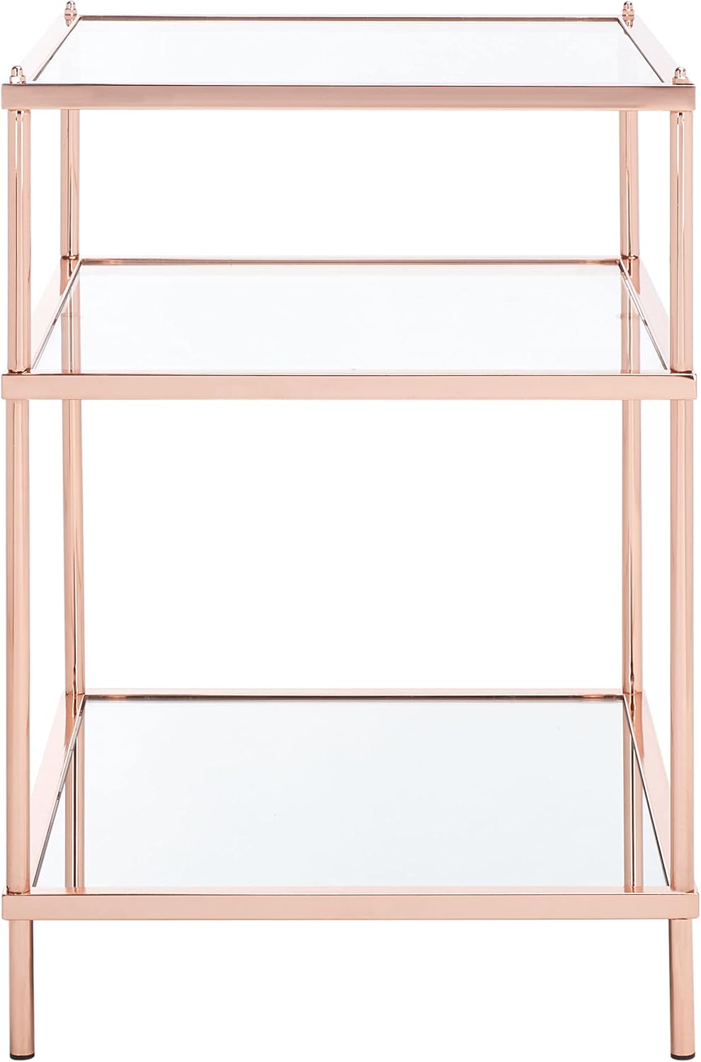 Safavieh Home Collection ACC6203 Accent Table, Rose Gold/Glass
