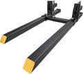 YINTATECH 60' 2000lbs Clamp on Pallet Forks Heavy Duty Tractor Forks with Adjustable Stabilizer Bar Tractor Bucket Forks for Tractor Attachments