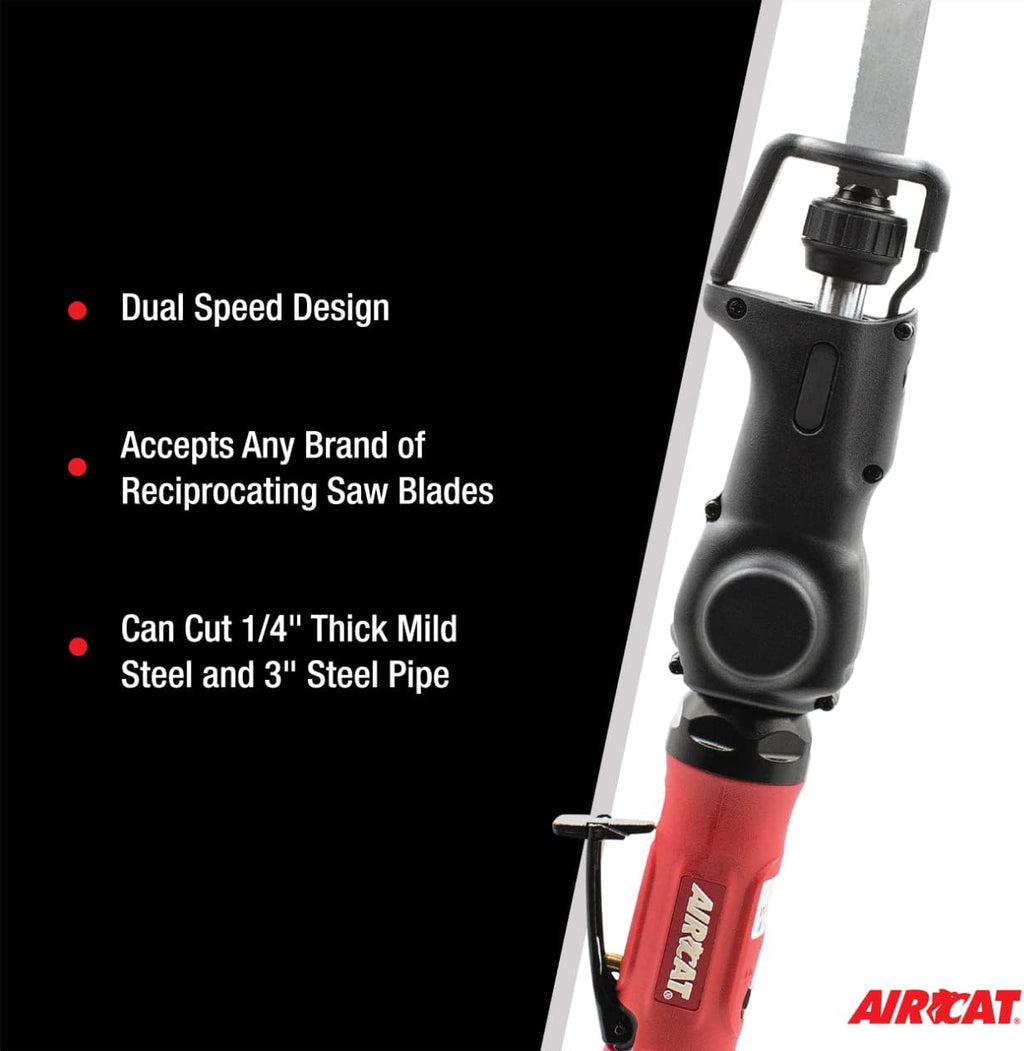 AIRCAT Pneumatic Tools 6355: Low Vibration Reciprocating Air Saw 5,000 Strokes per Minute