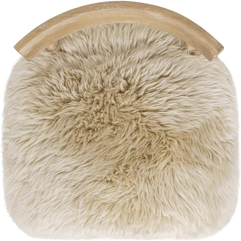 Jennifer Taylor Home Arden 27.5 Genuine Fur Counter Height Bar Stool, Natural Blonde Genuine Fur