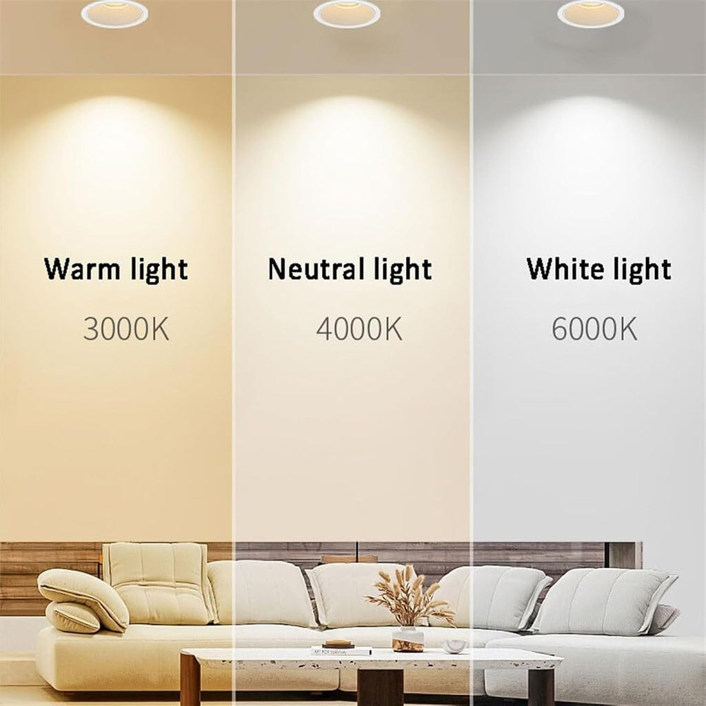 7W/12W/15W Ceiling Recessed Aluminum Panel - IP65 Waterproof Rustproof Recessed Shower Spotlight for Indoor & Outdoor Wet Areas