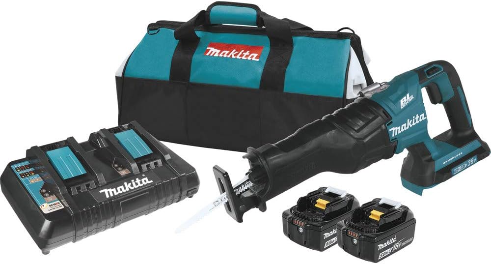 Makita XRJ06PT 18V x2 LXT Lithium-Ion (36V) Brushless Cordless Recipro Saw Kit (5.0Ah)