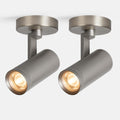 Dimmable Zoomable Spot Lights Indoor Spotlight, 12W Adjustable Angle Ceiling Spotlights for Living Room， Corridor, Picture, Accent Lighting Brushed Nickel Finish - Warm White, 2 Pack