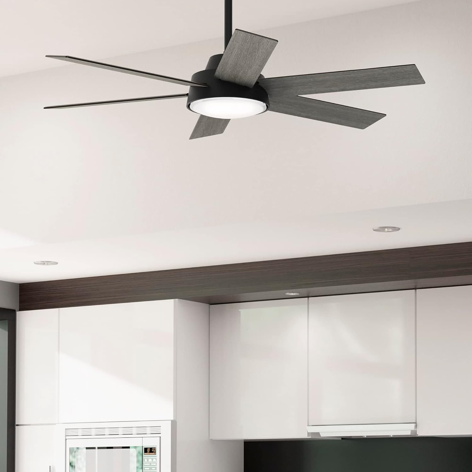 Hunter 52 inch Donatella Matte Black Ceiling Fan with LED Light Kit and Handheld Remote